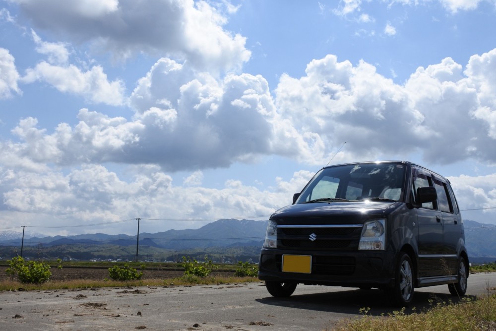 中古車　黒　4速オートマ　ワゴンＲ